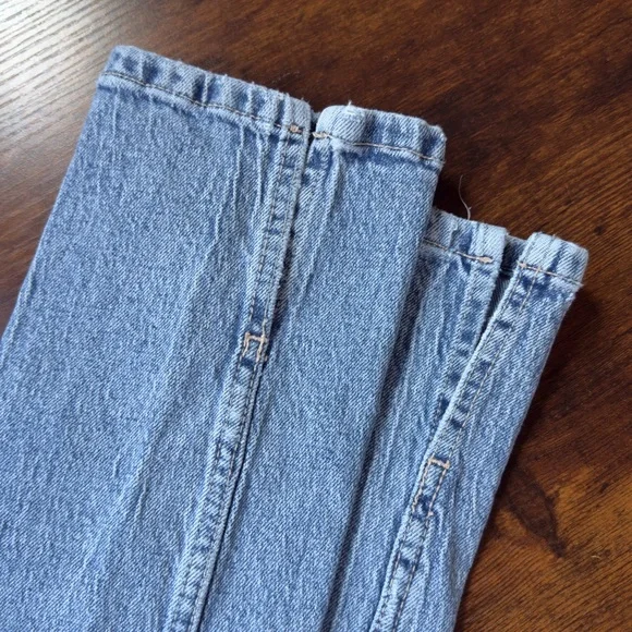 Zara Light Wash Blue Denim Jeans Straight Leg High Waist Size 0 - Picture 3 of 13